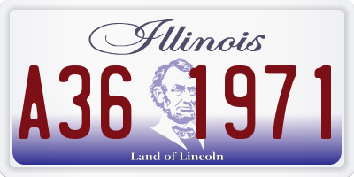 IL license plate A361971