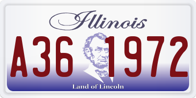 IL license plate A361972