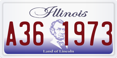 IL license plate A361973