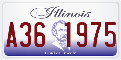 IL license plate A361975