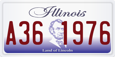 IL license plate A361976