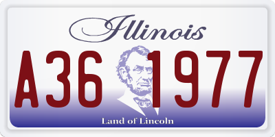 IL license plate A361977