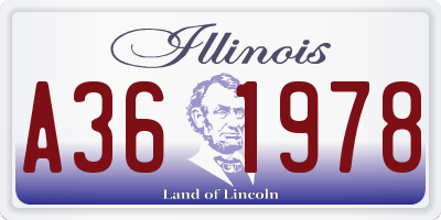 IL license plate A361978