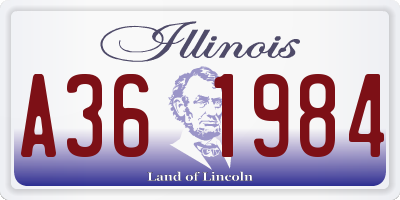 IL license plate A361984