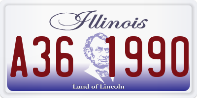IL license plate A361990