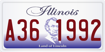 IL license plate A361992