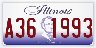 IL license plate A361993
