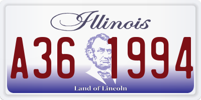 IL license plate A361994