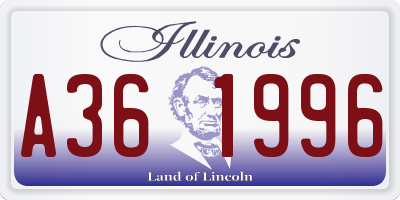 IL license plate A361996