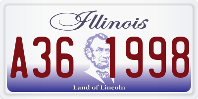 IL license plate A361998
