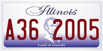 IL license plate A362005