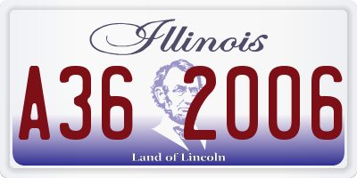 IL license plate A362006