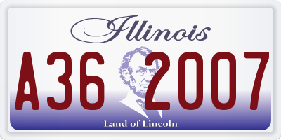 IL license plate A362007