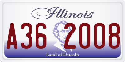 IL license plate A362008