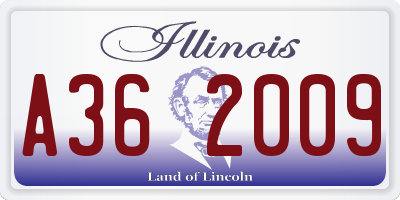 IL license plate A362009