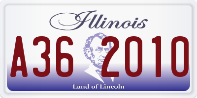 IL license plate A362010