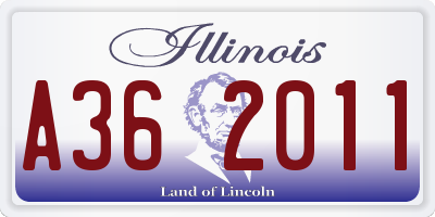 IL license plate A362011