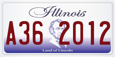 IL license plate A362012