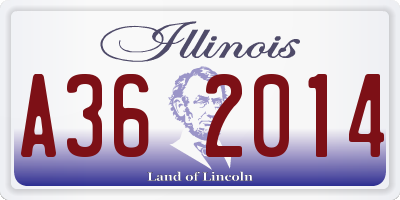 IL license plate A362014
