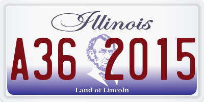 IL license plate A362015