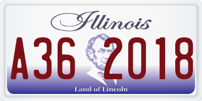 IL license plate A362018
