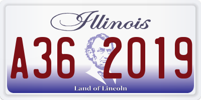 IL license plate A362019