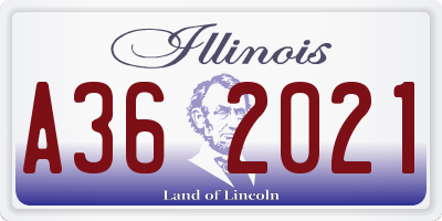 IL license plate A362021