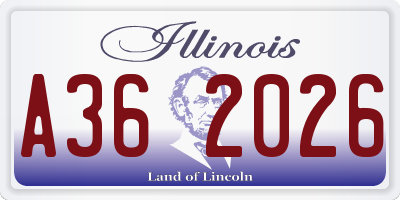IL license plate A362026