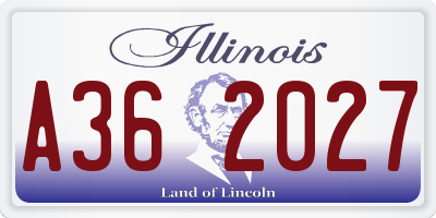 IL license plate A362027