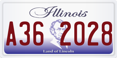 IL license plate A362028