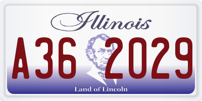 IL license plate A362029