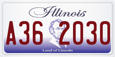 IL license plate A362030