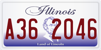 IL license plate A362046