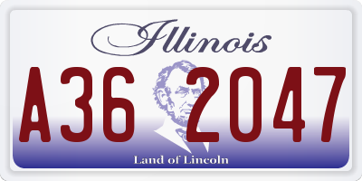 IL license plate A362047
