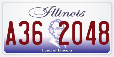 IL license plate A362048