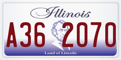 IL license plate A362070