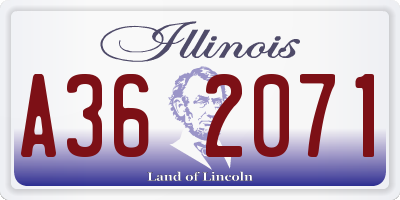 IL license plate A362071