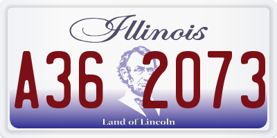 IL license plate A362073