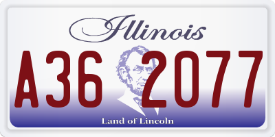 IL license plate A362077