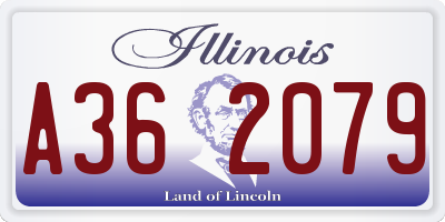 IL license plate A362079