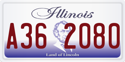 IL license plate A362080