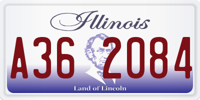 IL license plate A362084