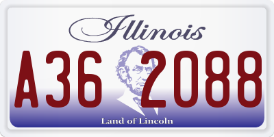 IL license plate A362088