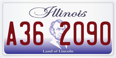 IL license plate A362090