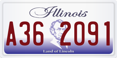 IL license plate A362091