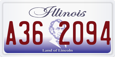IL license plate A362094
