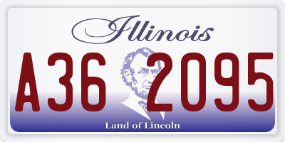 IL license plate A362095
