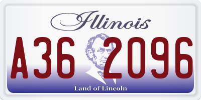 IL license plate A362096