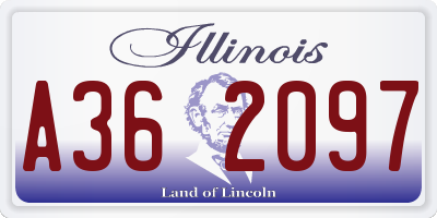IL license plate A362097