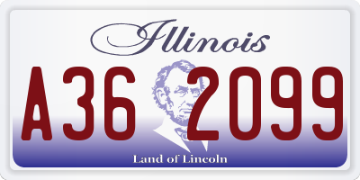 IL license plate A362099